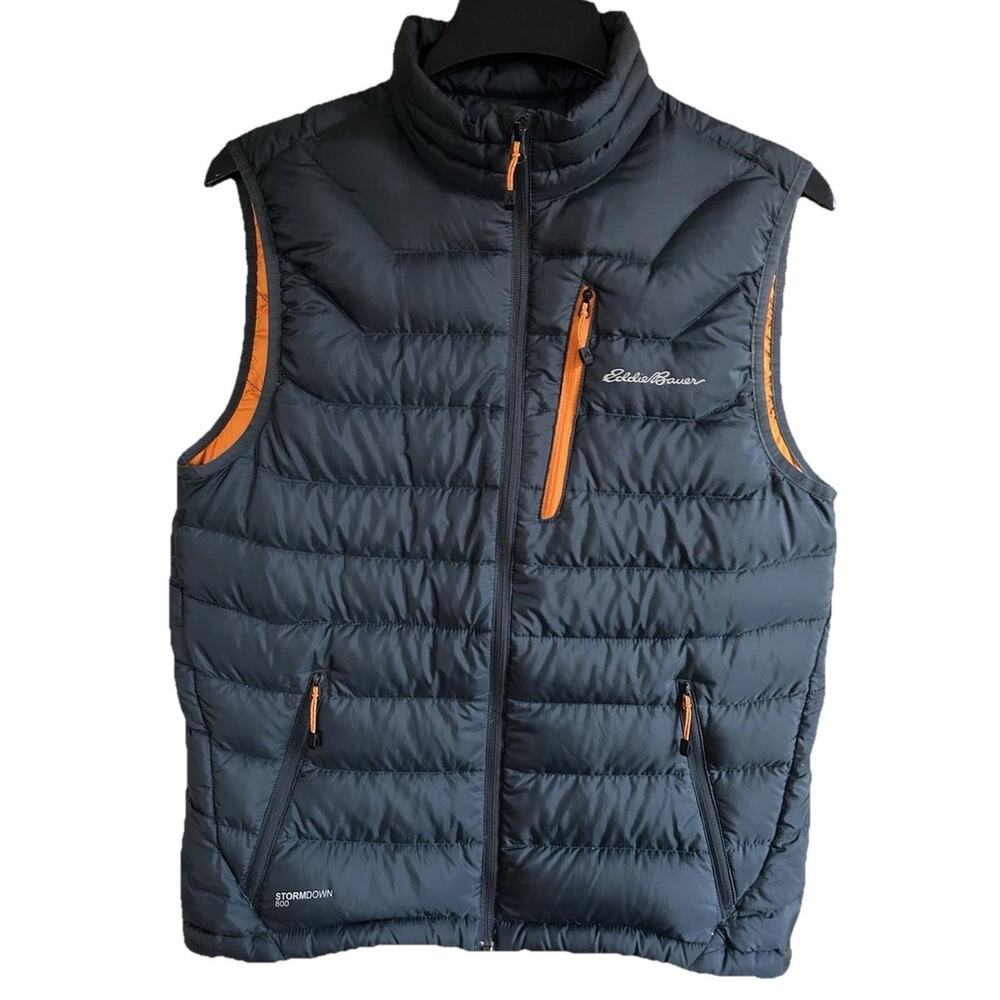 Eddie Bauer First Ascent StormDown 800 Fill Hiking Vest Mens S Ultralight Gray